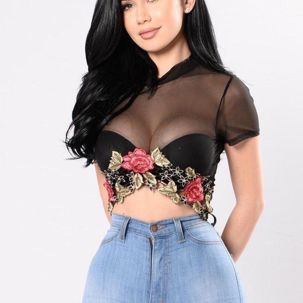 Sheer crop top